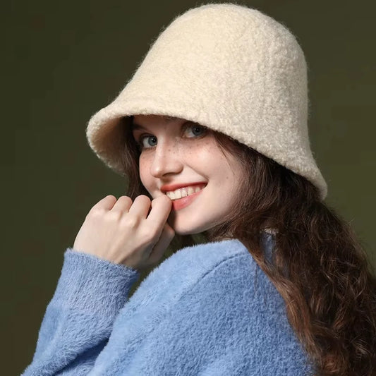 Winter Windproof Simple Design Bucket Hat