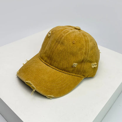 Broken Style Solid Vintage Baseball Cap