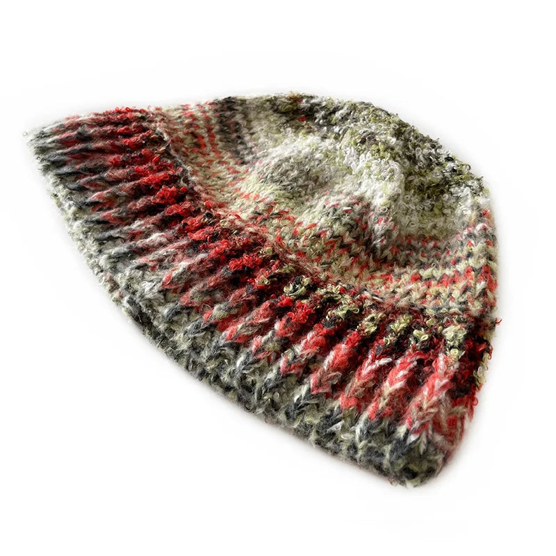 Vintage Wool Acrylic Winter Bucket Hat