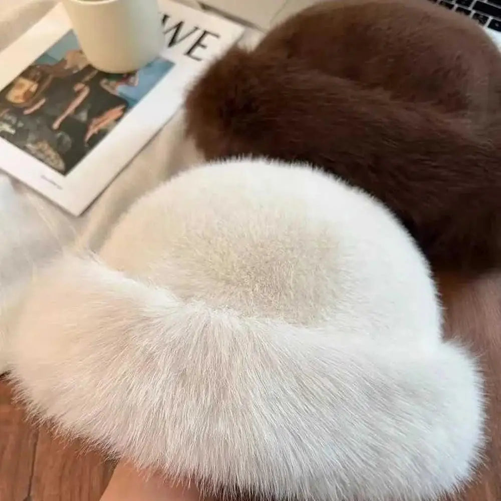 Fluffy Fur Winter Bucket Hat