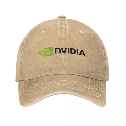 Vintage Nvidia Distressed Denim Snapback Baseball Cap