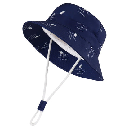 Shark Printed Infant Toddler Sun Bucket Hat