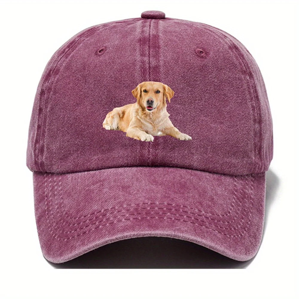 Golden Retriever Printed Hip Hop Baseball Cap