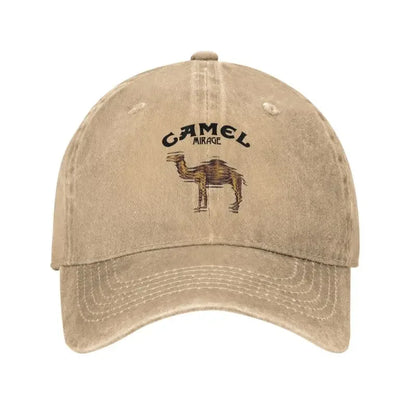Camel Mirage Band Distressed Vintage Baseball Cap