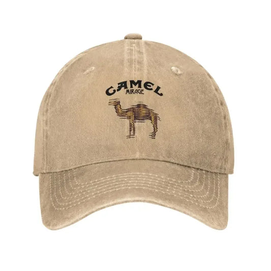 Camel Mirage Band Distressed Vintage Baseball Cap