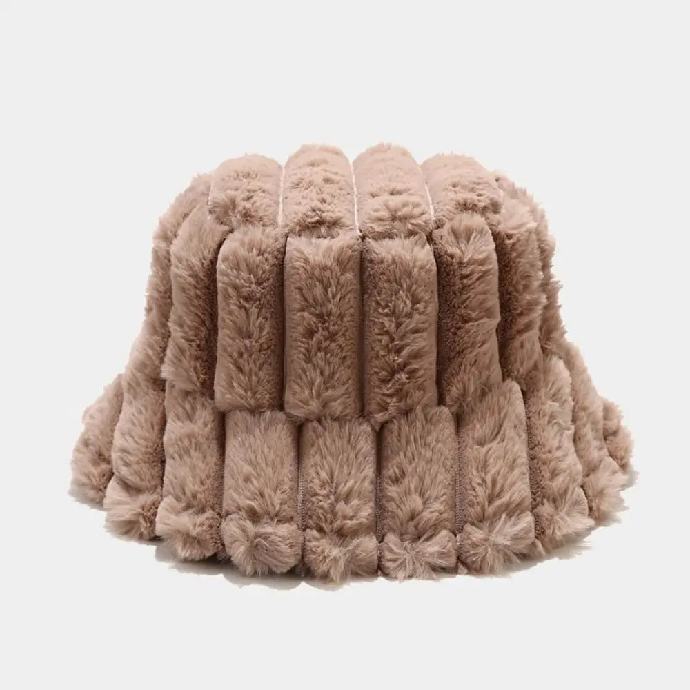 Winter Faux Fur Panama Bucket Hat
