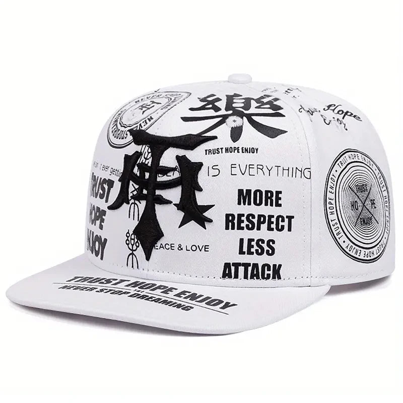 Dagger Graffiti Flat Brim Hip Hop Cap