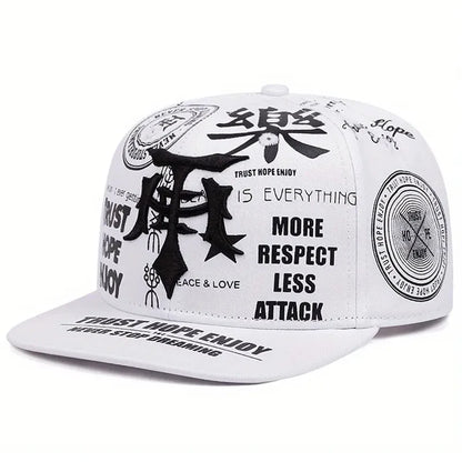 Dagger Graffiti Flat Brim Hip Hop Cap