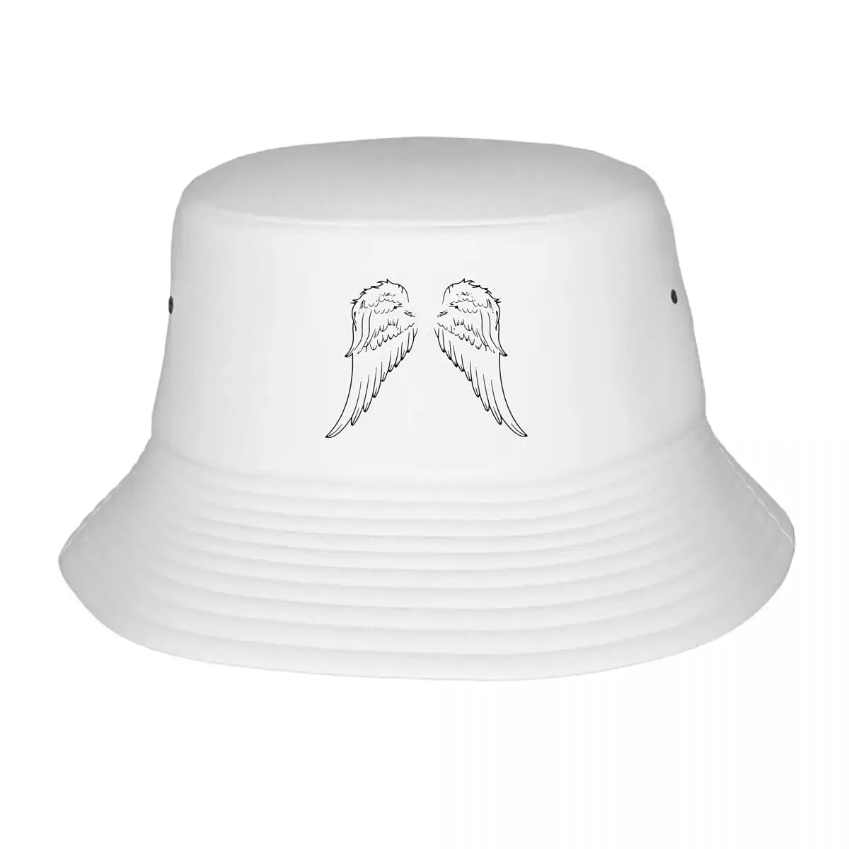 Angel Wings Line Art Graphic Winter Style Bucket Hat