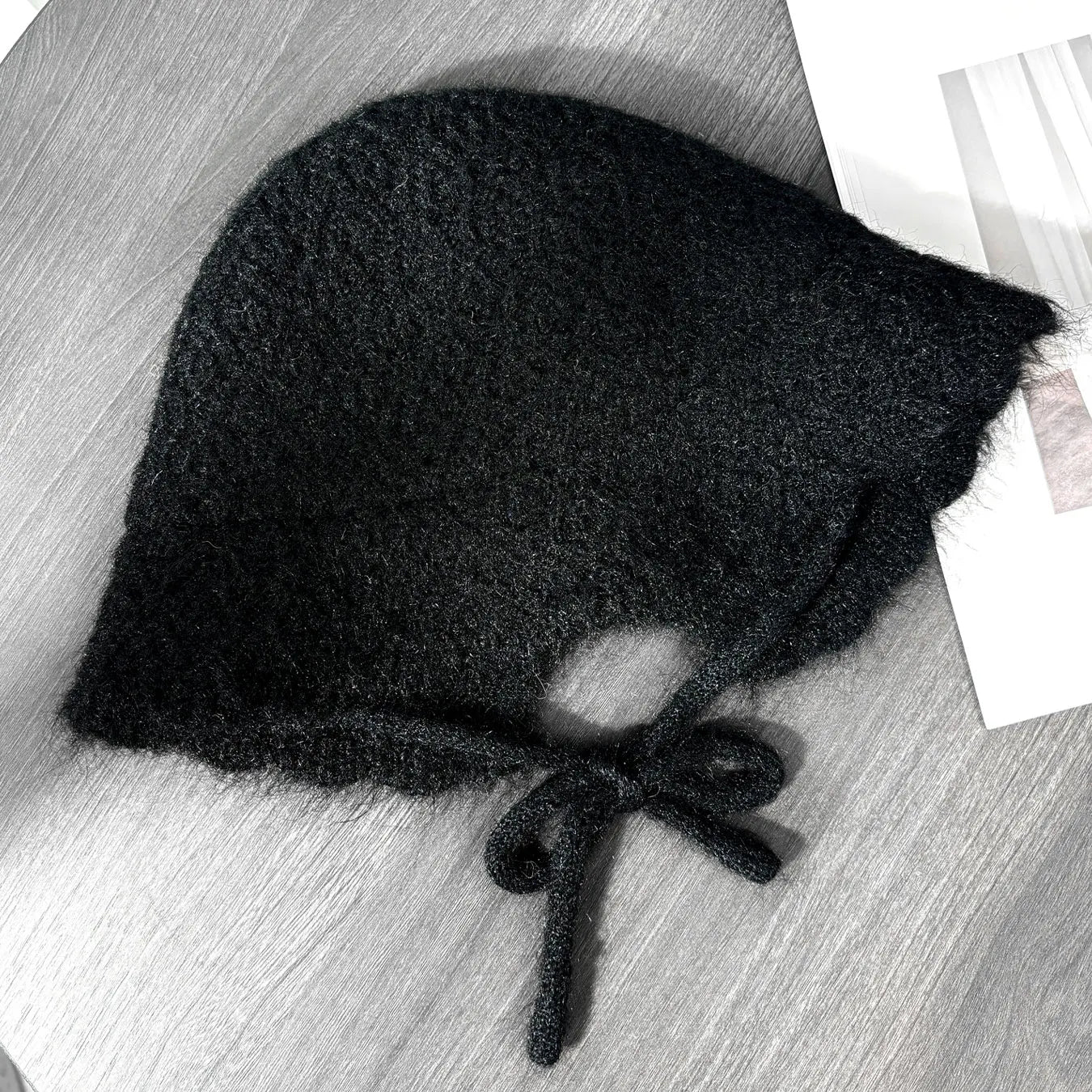 Solid Color Cable Knit Wool Winter Bucket Hat