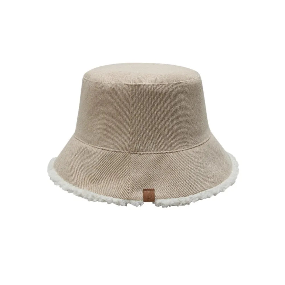 Korean Casual Lamb Wool Winter Bucket Hat