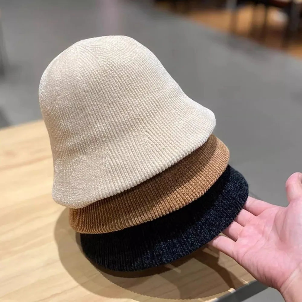 Chenille Knit Cold Proof Bucket Hat