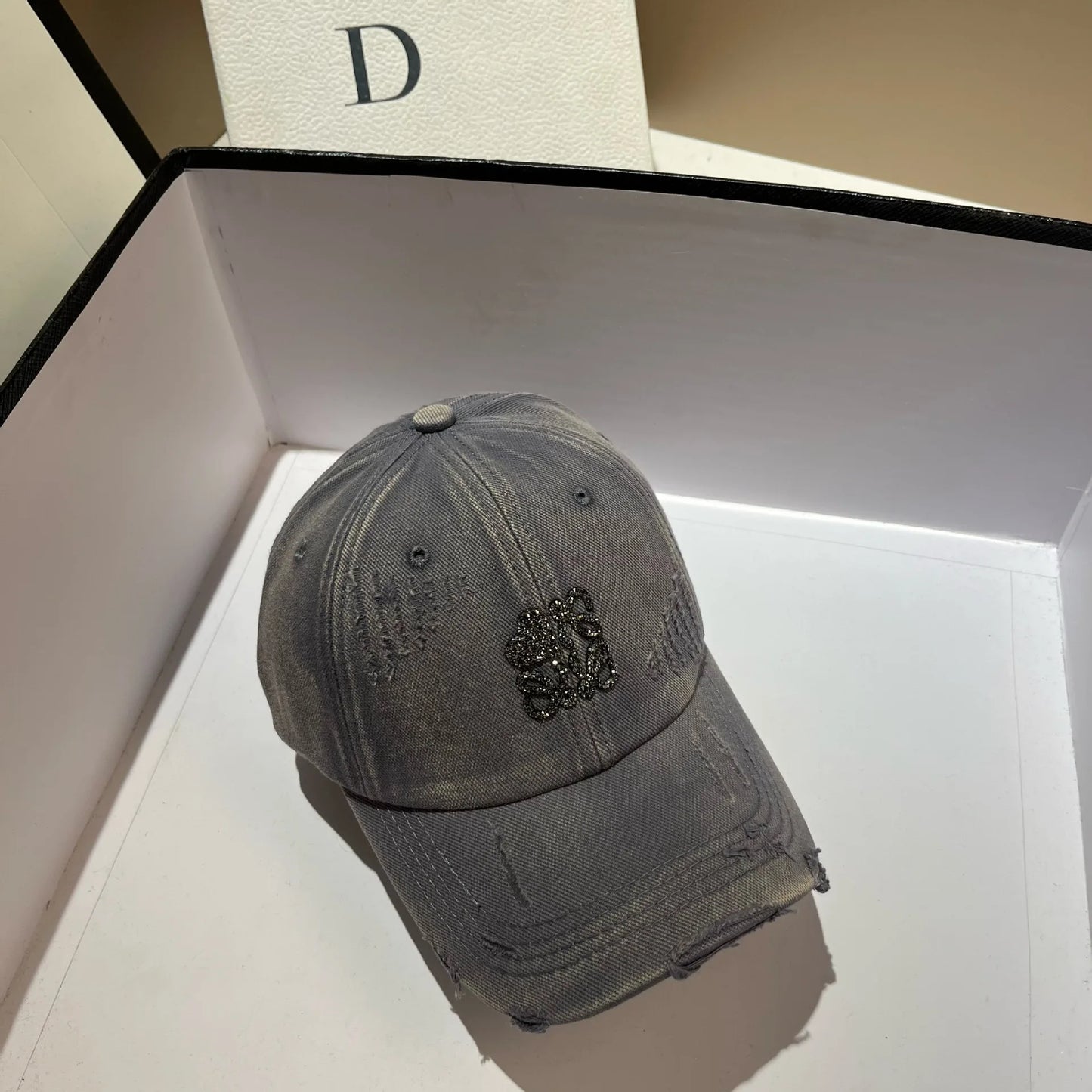 Korean Crystal 3D Letter Baseball Cap