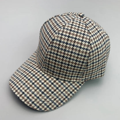 Retro British Houndstooth Classic Baseball Cap