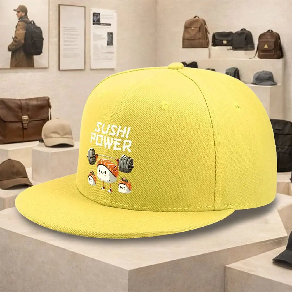 Sushi Power Weightlifting Street Style Snapback Cap