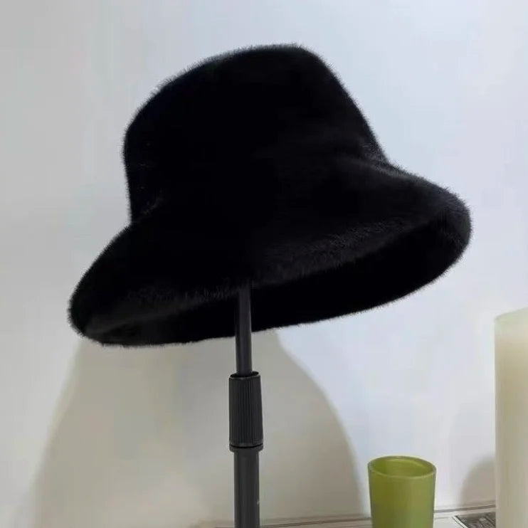 Fluffy Fur Warm Bucket Hat