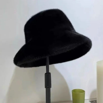 Fluffy Fur Warm Bucket Hat