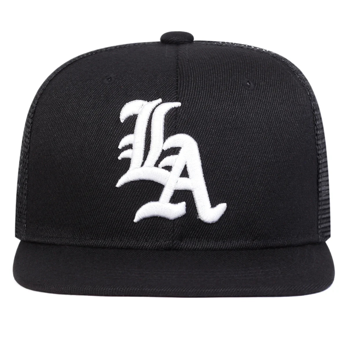 Unisex Gothic Letter LA Embroidery Hip-hop Net Hats