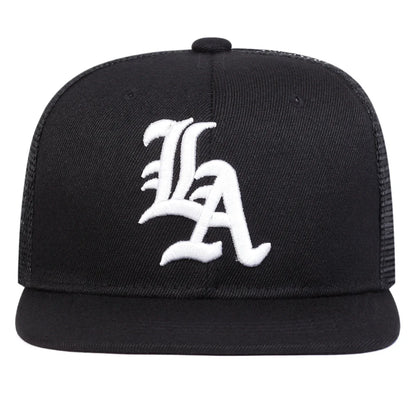 Unisex Gothic Letter LA Embroidery Hip-hop Net Hats