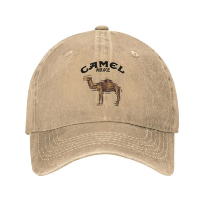 Camel Mirage Distressed Washed Baseball Cap