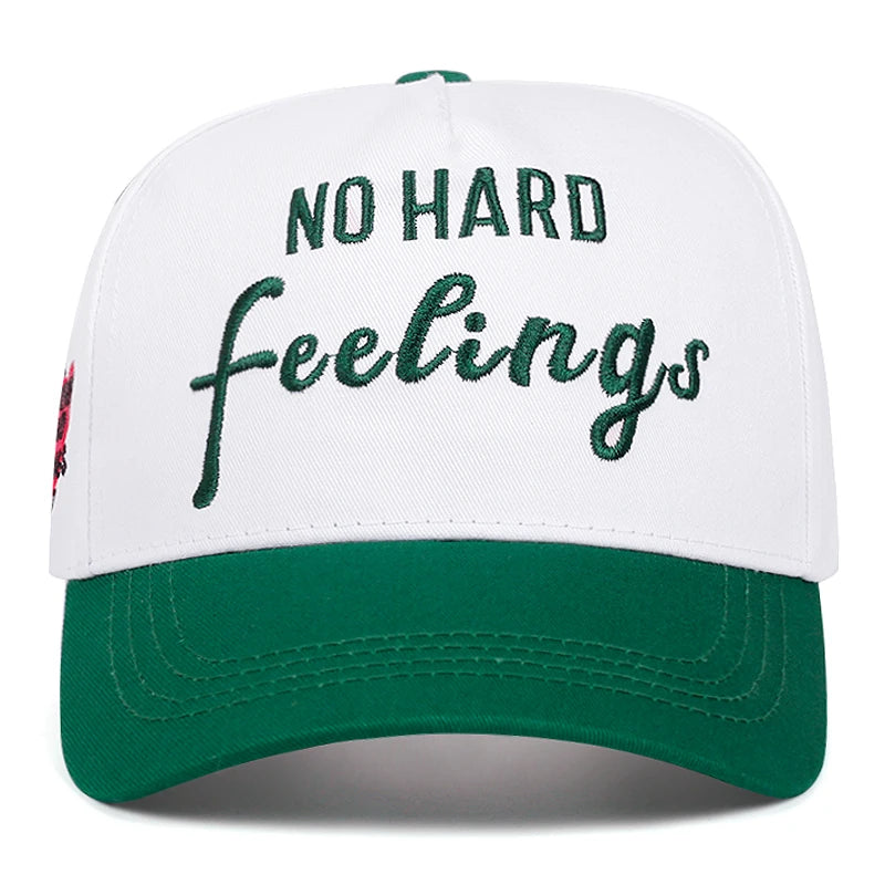 No Hard Rose Letter Embroidery Baseball Cap