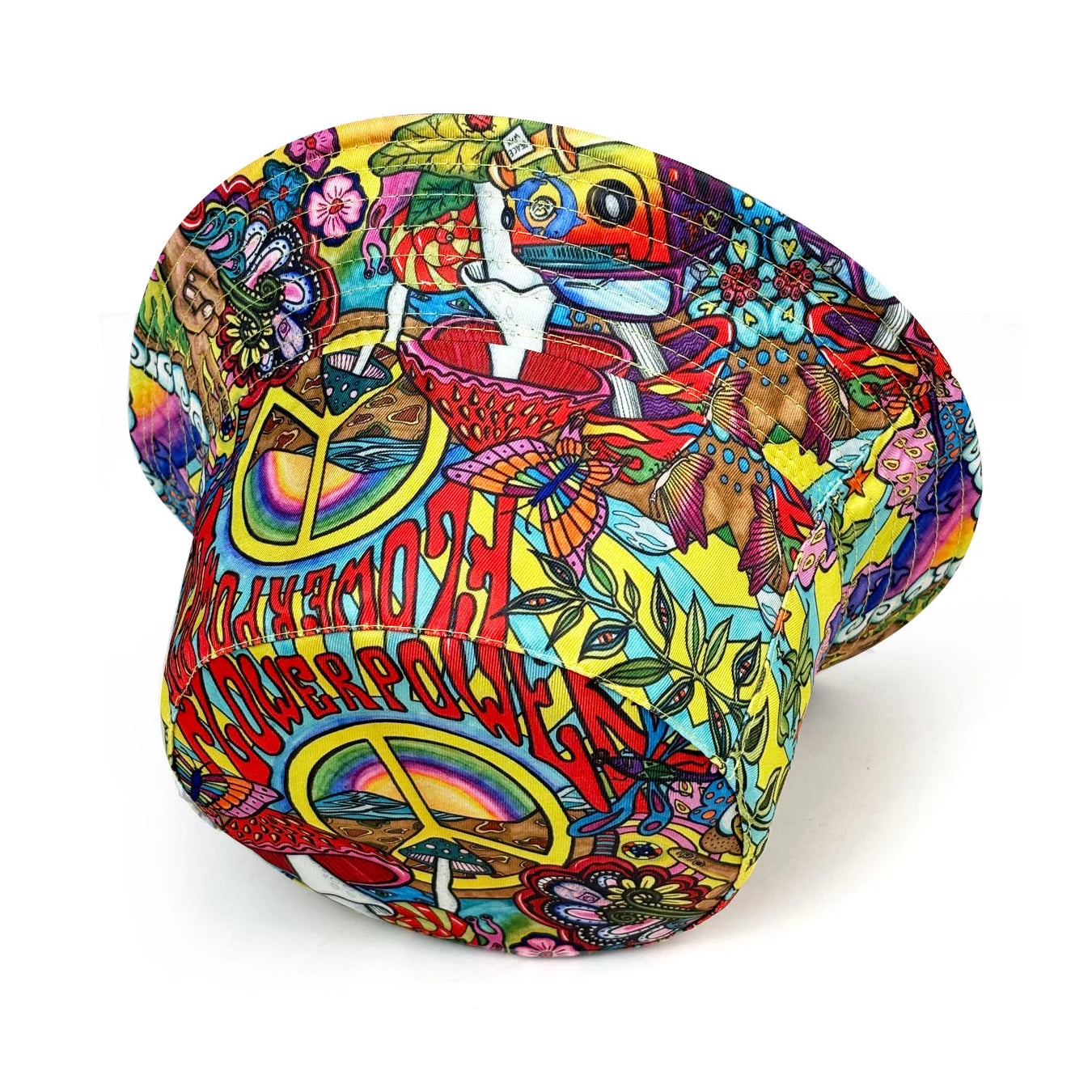 Flowerpower Vintage Punk Reversible Bucket Hat