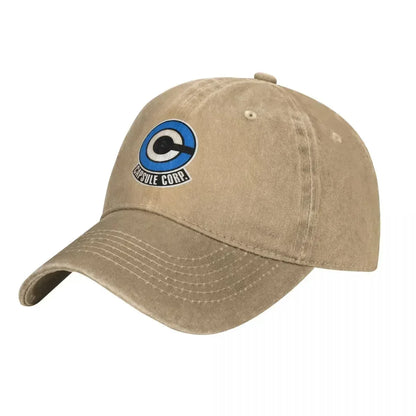Capsule Corp Denim Trucker Print Baseball Cap