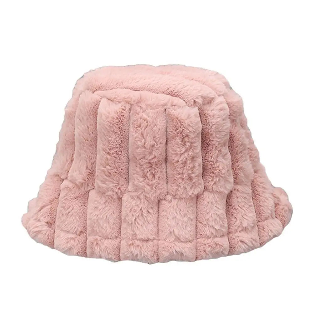 Winter Faux Fur Panama Bucket Hat