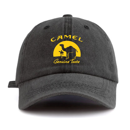 Camel Print Washed Baseball Cap
