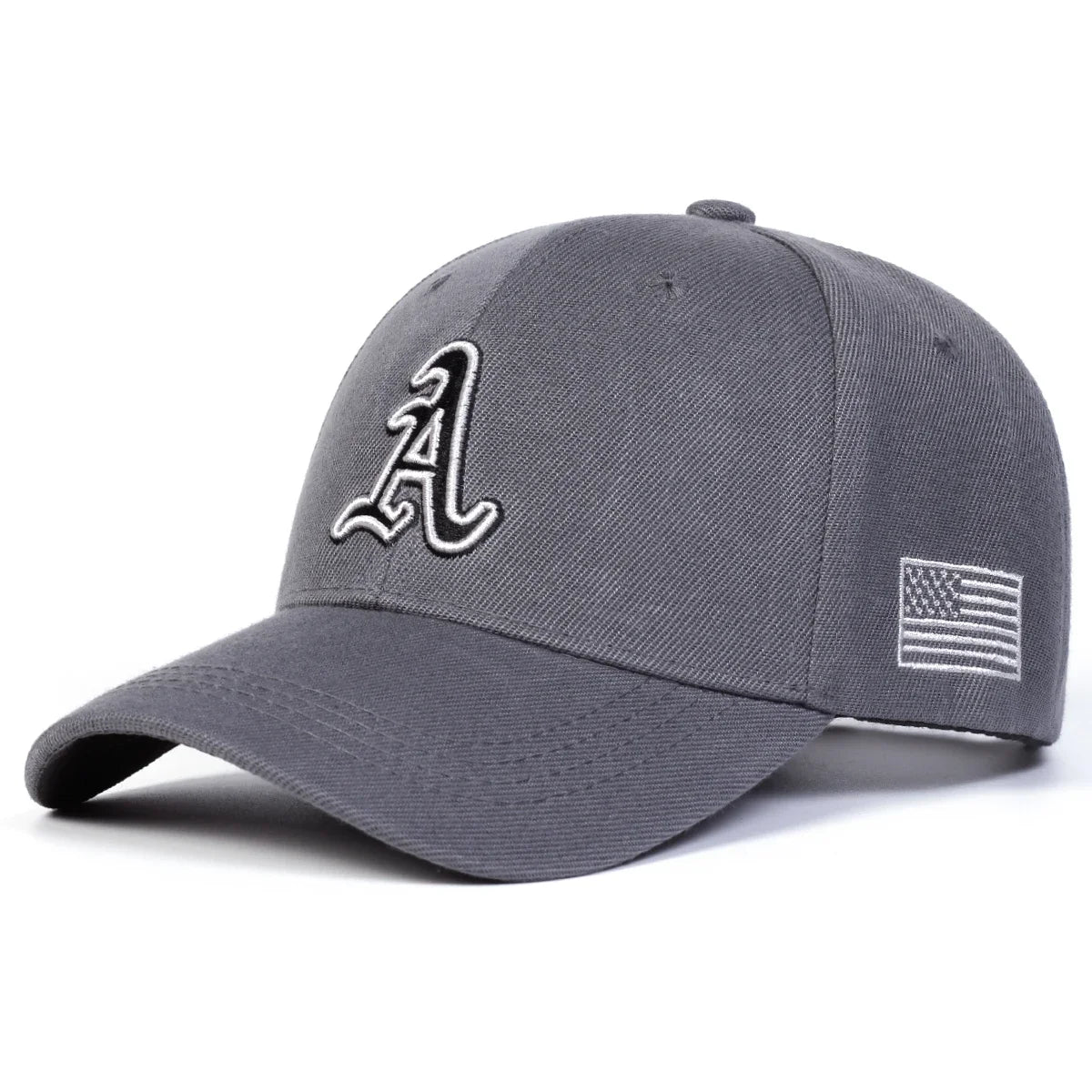 Unisex A Letter Embroidery Side American Flag Baseball Cap