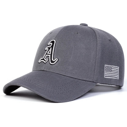 Unisex A Letter Embroidery Side American Flag Baseball Cap