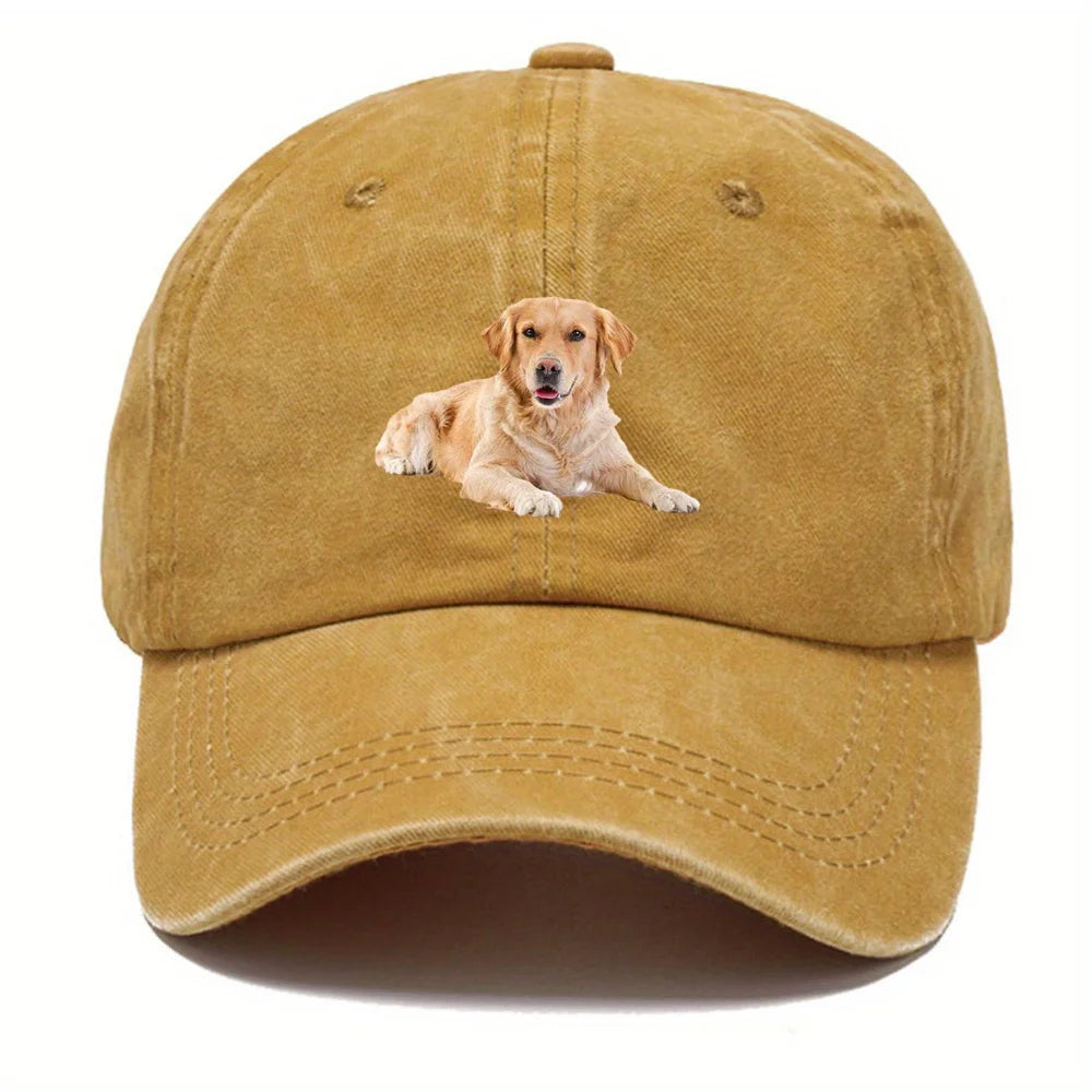 Golden Retriever Printed Hip Hop Baseball Cap
