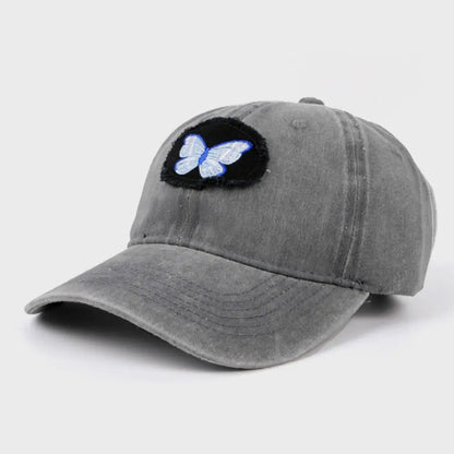 Cotton Butterfly Embroidery Cartoon Baseball Cap