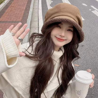 Vintage Raw Edge Winter Bucket Hat