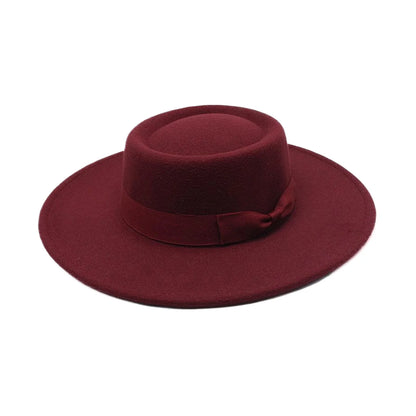 French Bow Tie Wool Felt Bucket Hat