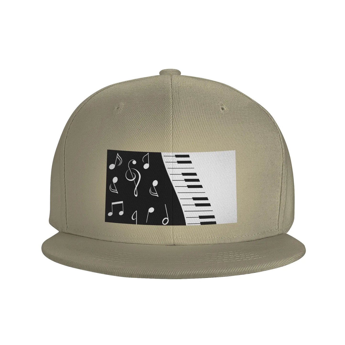 Abstract Piano Keys Musical Notes Snapback Cap