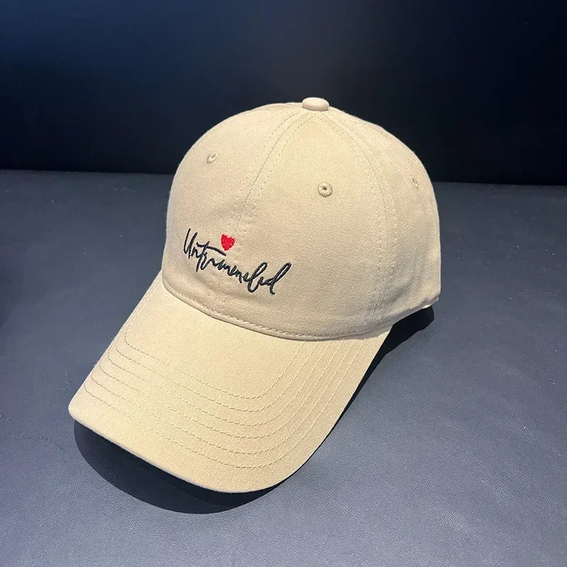 Love Embroidery Korean Style Trendy Baseball Cap