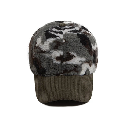 Corduroy Print Winter Baseball Cap