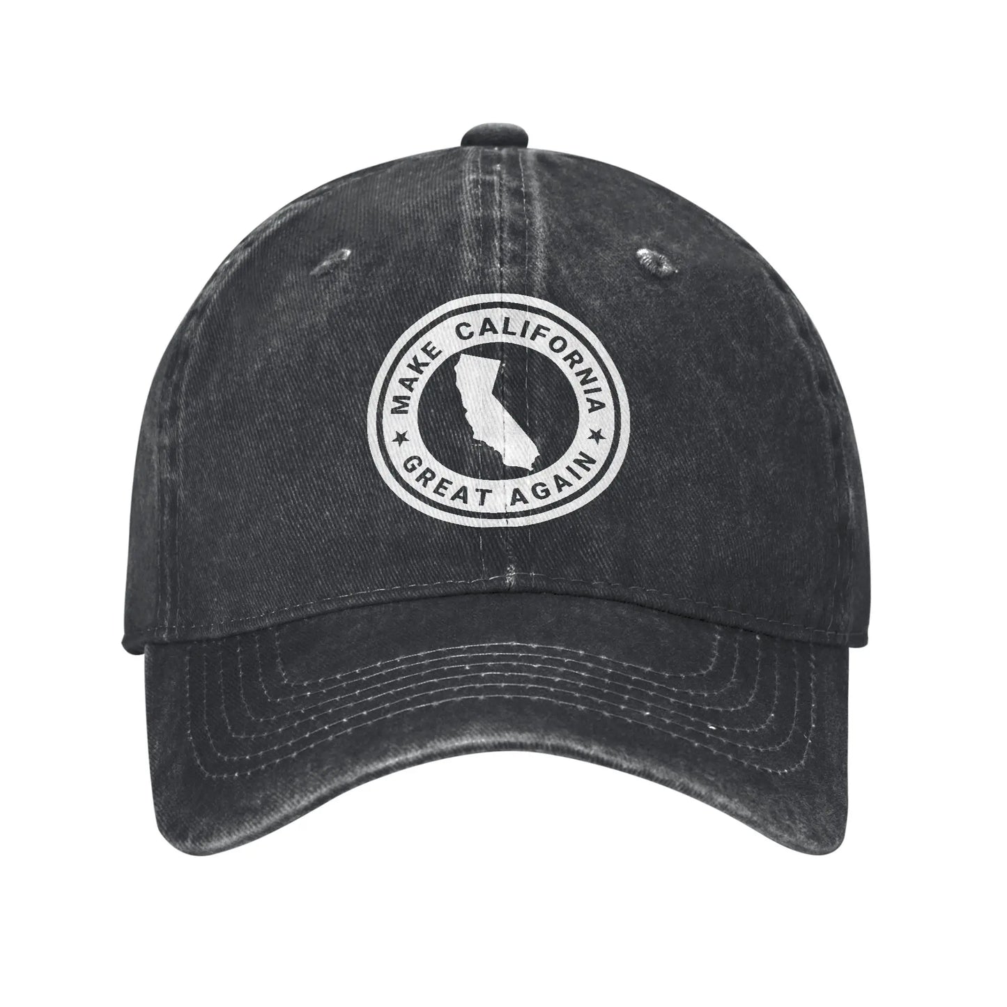 Make California Great Again Funny Denim Baseball Cap