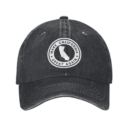Make California Great Again Funny Denim Baseball Cap