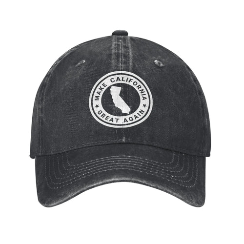 Make California Great Again Funny Denim Baseball Cap