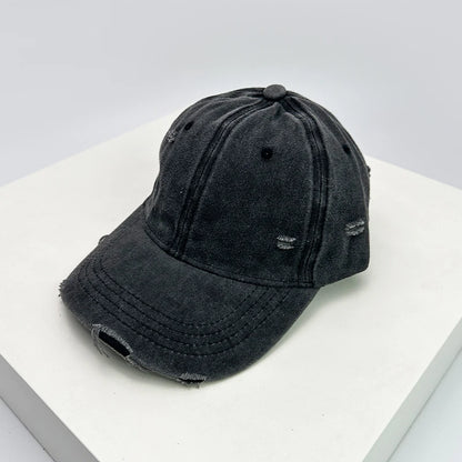 Broken Style Solid Vintage Baseball Cap