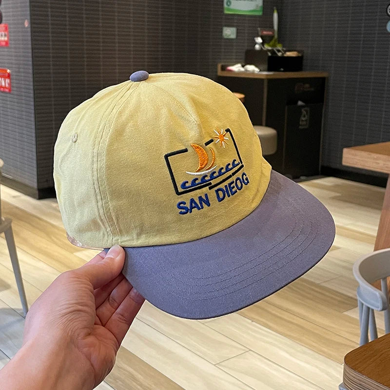 Color Block Embroidery Baseball Cap