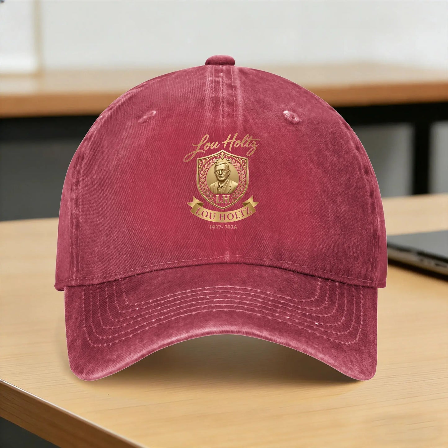Lou Holtz Logo Washed Adjustable Baseball Cap