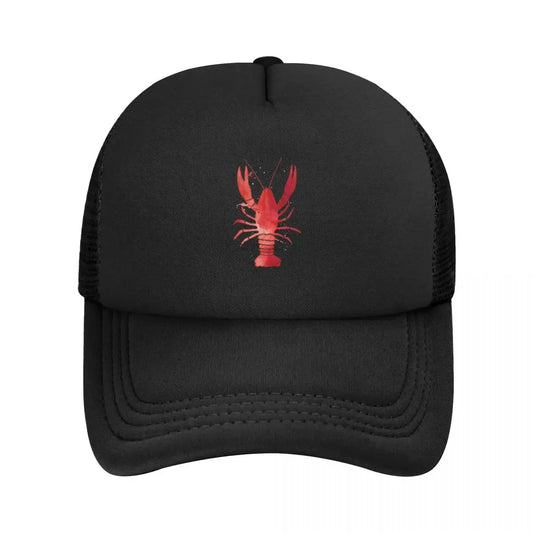 Watercolor Red Lobster Mesh Snapback Baseball Cap