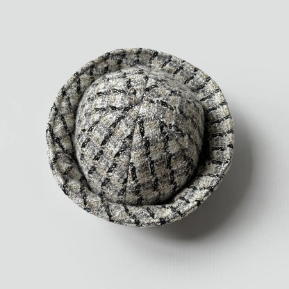 Plaid Turned-Brim Bucket Hat