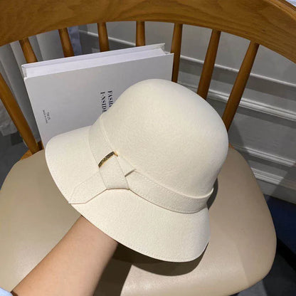 Japanese Minimal Felt Winter Fisherman Bucket Hat