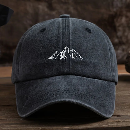 Men’s Mountain Peak Print Vintage Baseball Cap