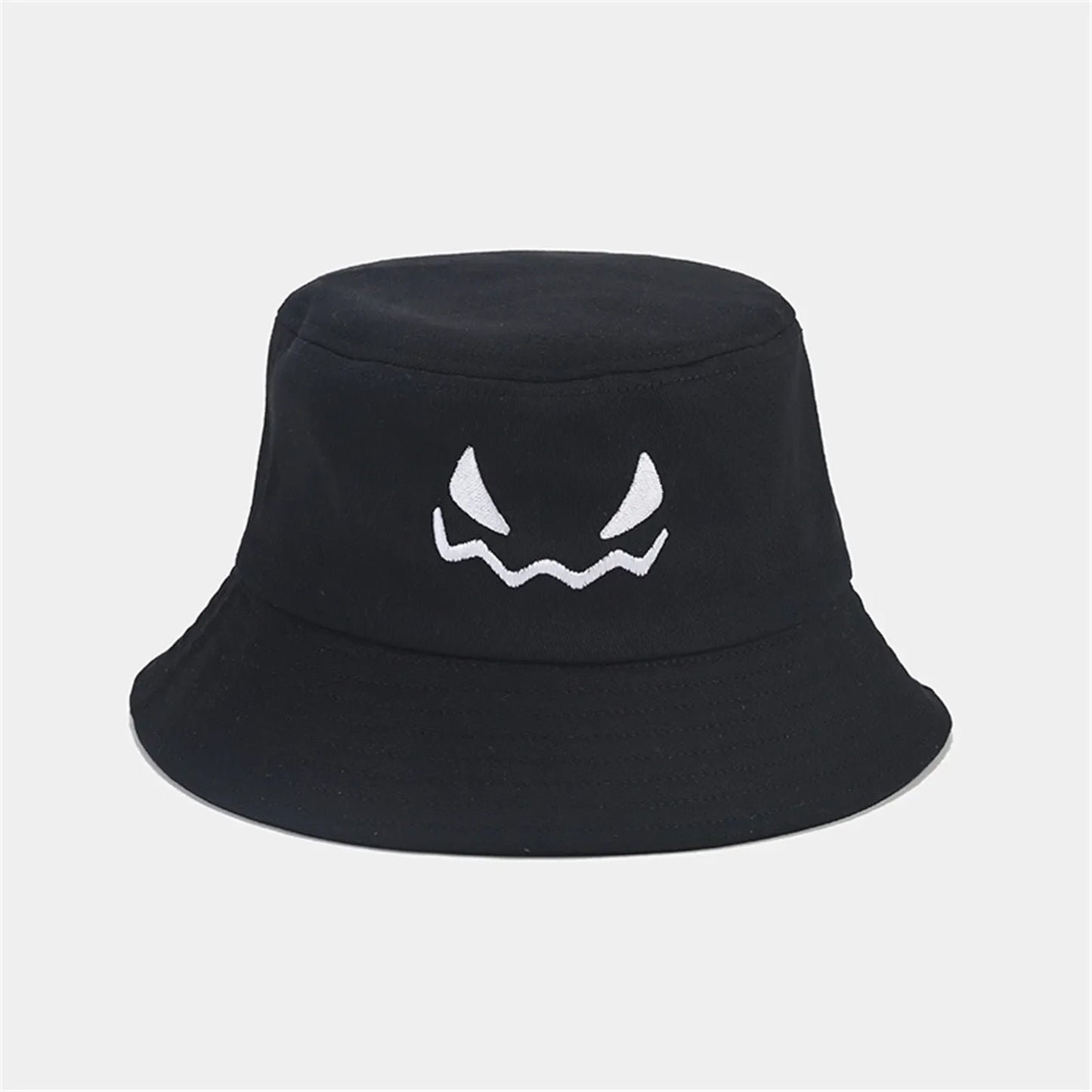 Halloween Pumpkin Embroidery Bucket Hat Double Sides