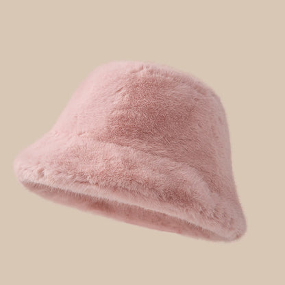 Warm Lamb Wool Winter Bucket Hat